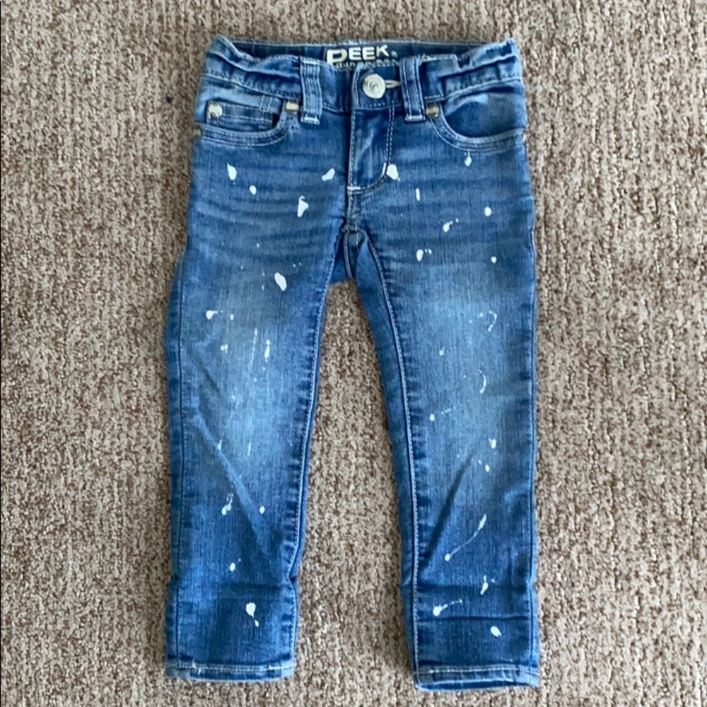 Jeans for Baby - splatter paint!